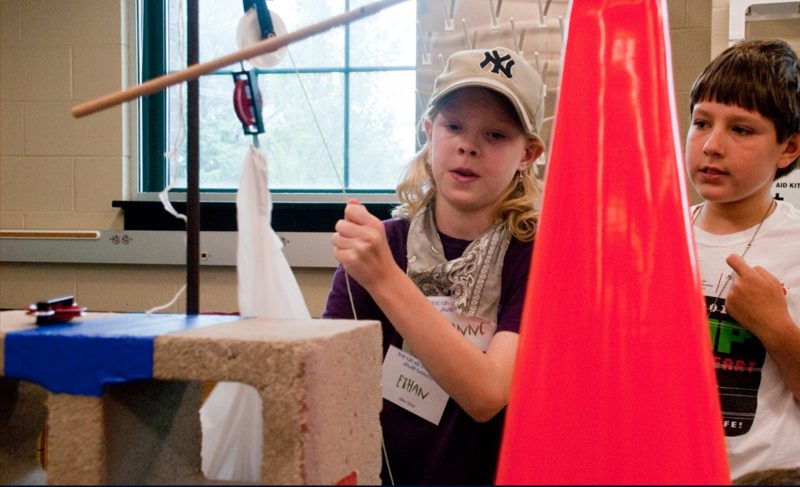 Gifted Education Online Graduate Certificate Image of Children Working with Pulleys and Weights