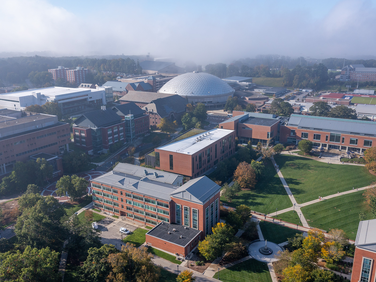 Aerial view of UConn Storrs Campus